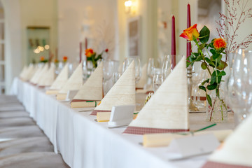 Festtafel, romantisch