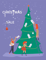 Vertical Banner for Christmas sale.