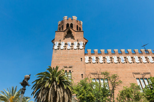 View of the Castle of the Three Dragons (Castell dels Tres Dragons) in the Parc de la Ciutadella