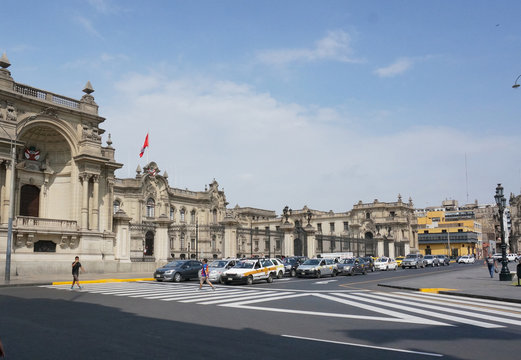 ペルーの旧市街の街並み