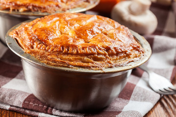 Fresh beef stew pie