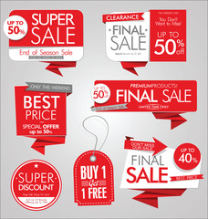 Modern sale banners and labels 