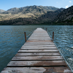 wooden jetty on the lake