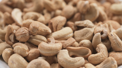 closeup roasted cashew background