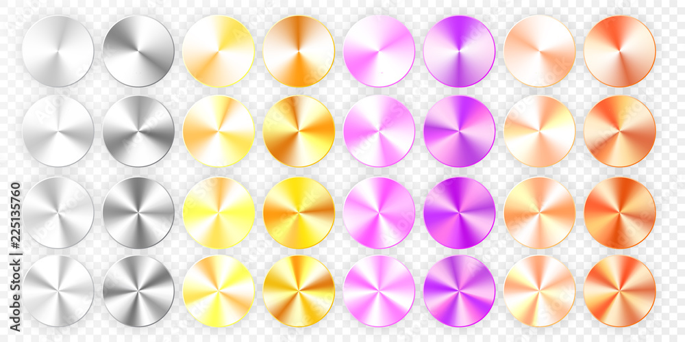 Wall mural Set of Conic gradients on a transparent background. Vector illustration