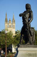 Fototapeta na wymiar Beaurepaire-Statue in Angers