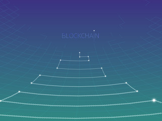 Blockchain Concept, Blockchain Technology. ICO (INITIAL COIN OFFERING) , Crypto Currency technology.