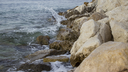Surf waves of the sea in Croatia