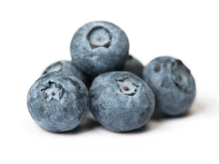 Group of fresh juisy blueberries