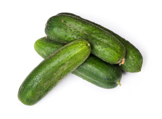 Group of natural cucumbers