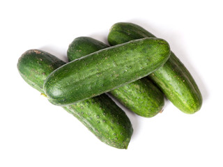 Group of natural cucumbers