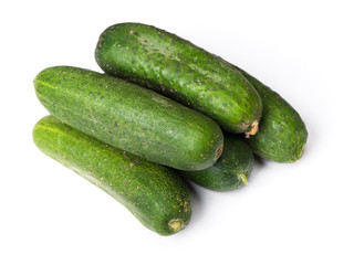Group of natural cucumbers