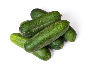 Group of natural cucumbers