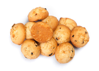 Group of cookies with raisins
