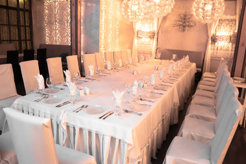 Glasses and cutlery