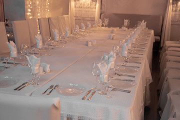 Glasses and cutlery