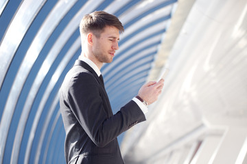 Businessman with smartphone