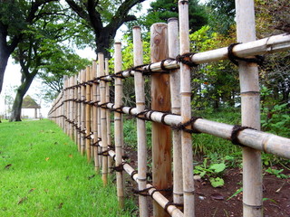 戸定が丘歴史公園の垣根風景