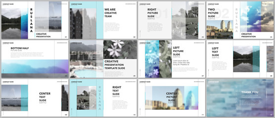 Travel concept presentations design, portfolio vector templates with graphic elements on white. Multipurpose template for presentation slide, flyer leaflet, brochure cover, report, advertising.