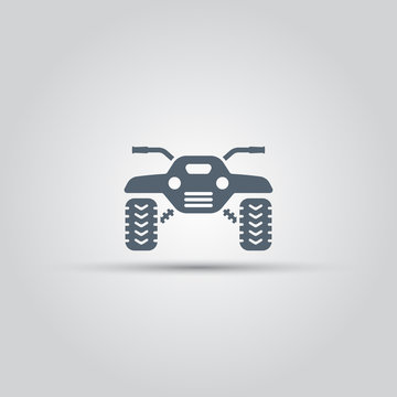 ATV isolated vector icon, off-road motorcycles