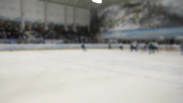  Hockey in a big stadium. Without focus