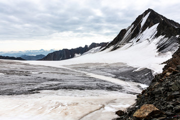 glacier in the mountains