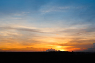 Fototapeta na wymiar Evening Sky with beautiful sunset