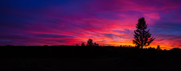 Sunset over the city.