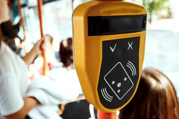 Terminal for contactless payment in public transport