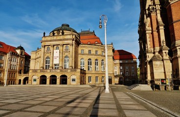 Fototapeta na wymiar Chemnitz, Opernhaus am Theaterplatz