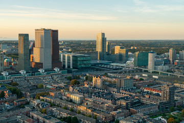 The hague city skyline viewpoint, Netherlands - obrazy, fototapety, plakaty