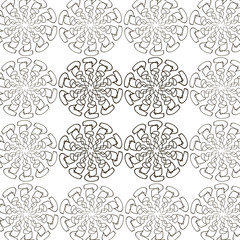 Black pattern on a white background