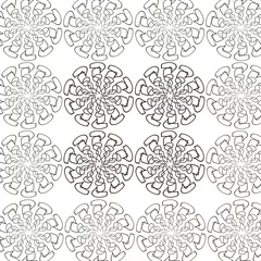 Foto op Plexiglas Black pattern on a white background © byvivik89