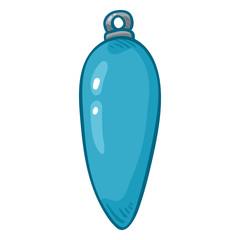 Vector Single Color Cartoon Illustration - Decoration Item for Christmas Tree