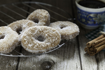 sugar donuts close-up