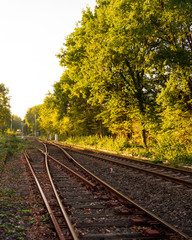 Obraz premium Bahnschiene mit Gleisweiche