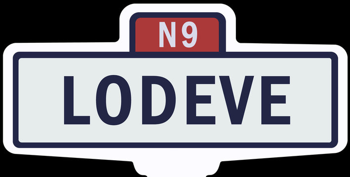 LODEVE - Ancien panneau entr&eacute;e d'agglom&eacute;ration