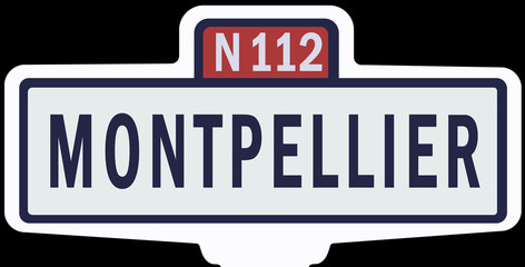 MONTPELLIER - Ancien panneau entrée d'agglomération