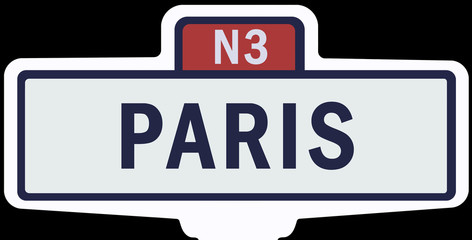 PARIS - Ancien panneau entrée d'agglomération