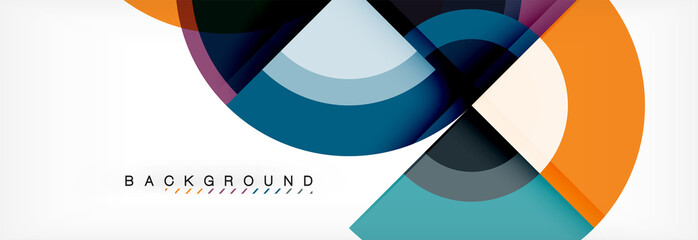 Vector circular geometric abstract background