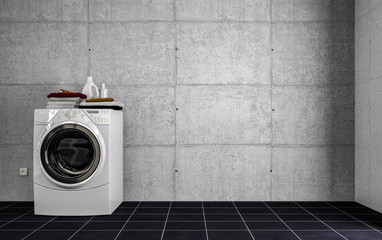 Leerer Raum mit Waschmaschine