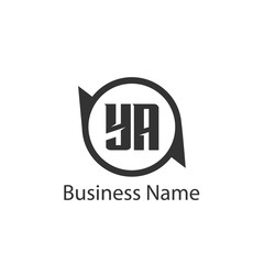 Fototapeta premium Initial Letter YA Logo Template Design