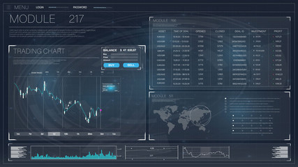 Blue hud or illustration. Internet dating. Graph chart data background. Stock market graph chart.