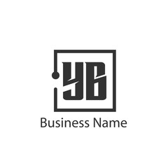 Initial Letter YB Logo Template Design