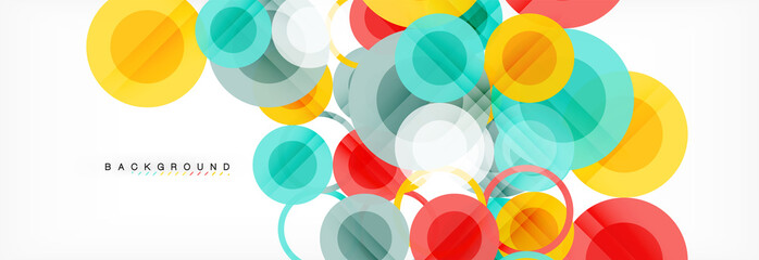 Overlapping circles design background