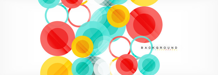 Overlapping circles design background