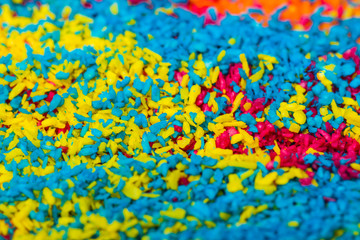Multi-colored background close-up