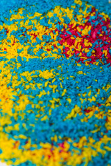 Multicolored background. Blue, yellow, pink, green, red