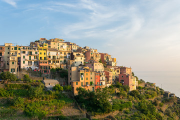 Fototapeta na wymiar Panorama de Corniglia de jour