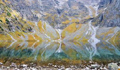 Black lake in Tatry, Poland
